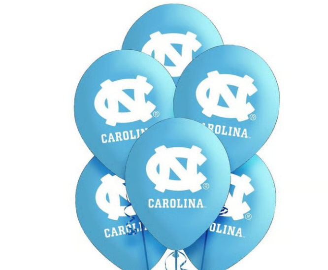 North Carolina Tar Heels NCAA Sports Party Decoration 11" Latex Balloons 10 pk