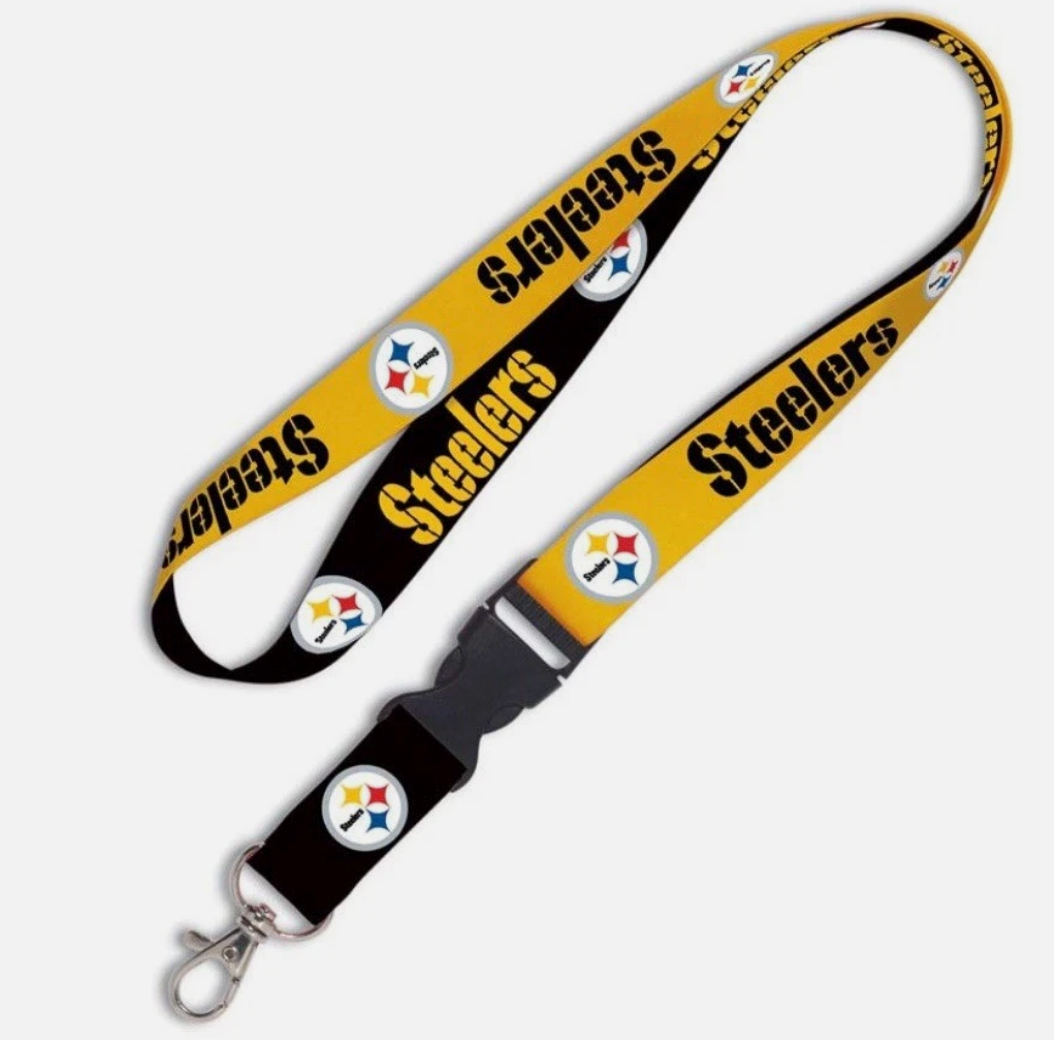 Pittsburgh Steelers Team Lanyard with Detachable Keychain NFL