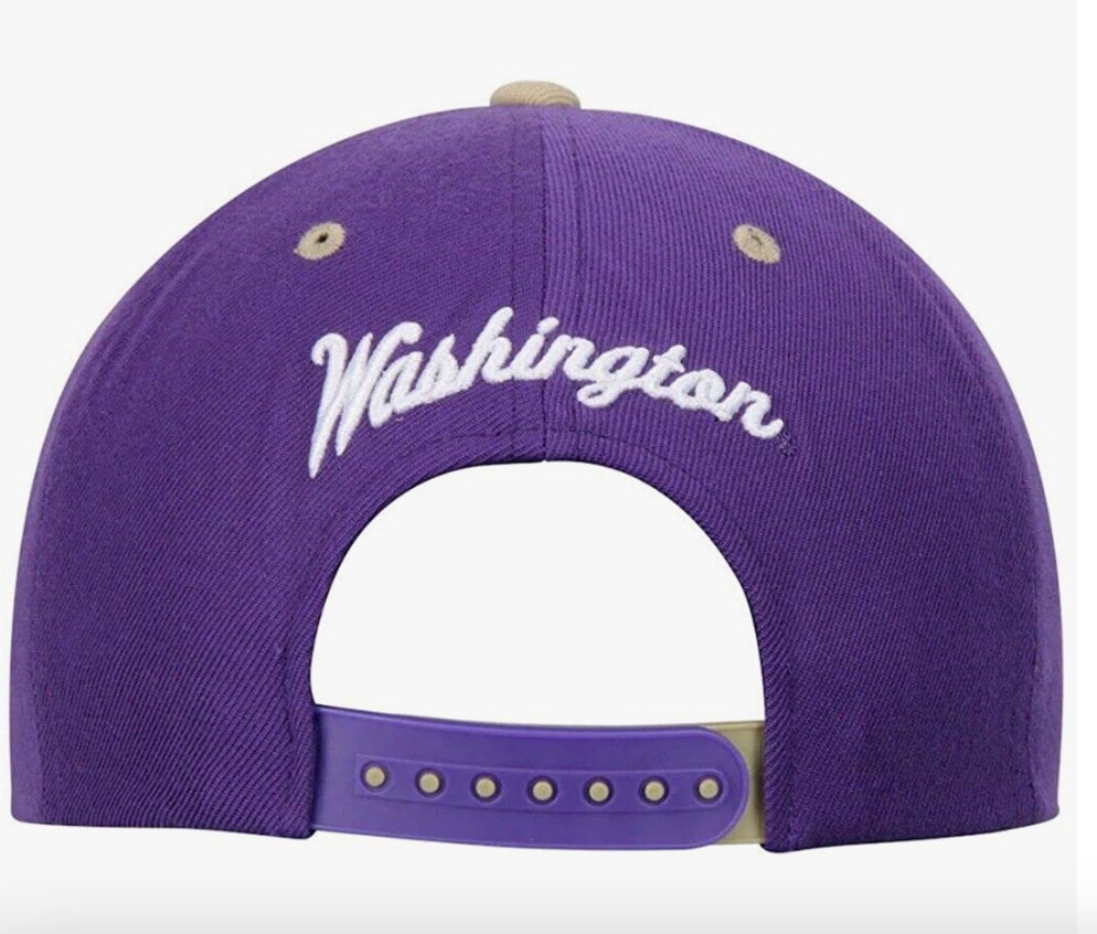 Washington Huskies Zephyr Z11 Flat Bill Adjustable Snapback Hat Purple Gold