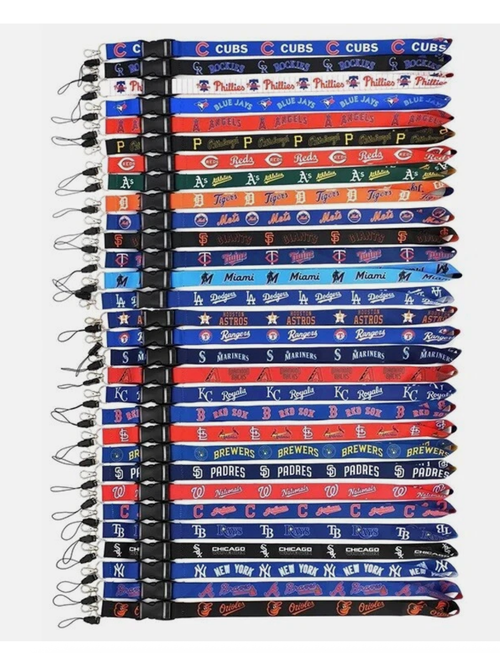 MLB NFL NCAA Team Lanyard Detachable Keychain