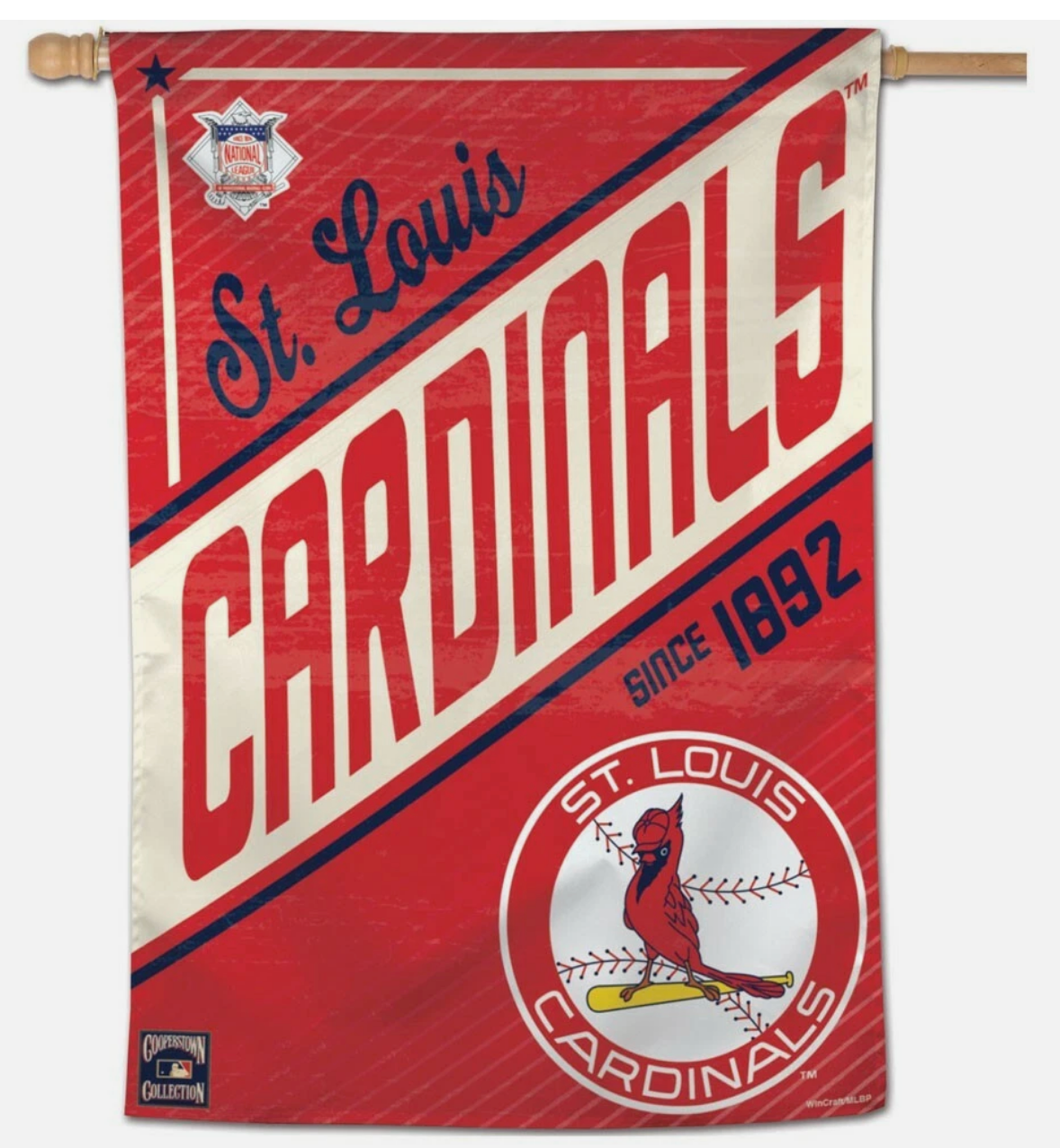 ST. LOUIS CARDINALS OUTDOOR FLAG 28"X40" (2' 4" by 3' 4") COOPERSTOWN