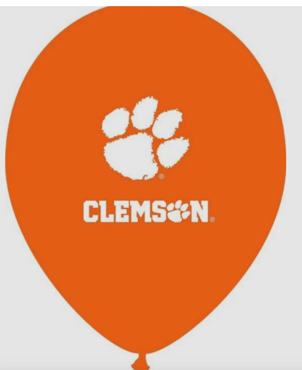 Clemson Tigers NCAA 11" Latex Balloons Pack of 10