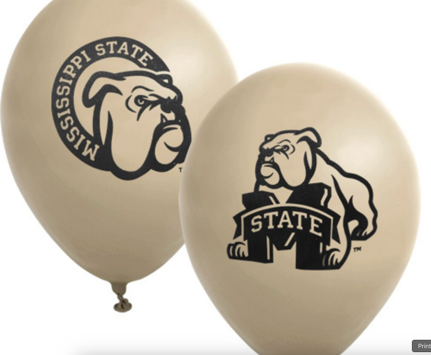 Mississippi State University Bulldogs Latex Party Balloons 10 pack
