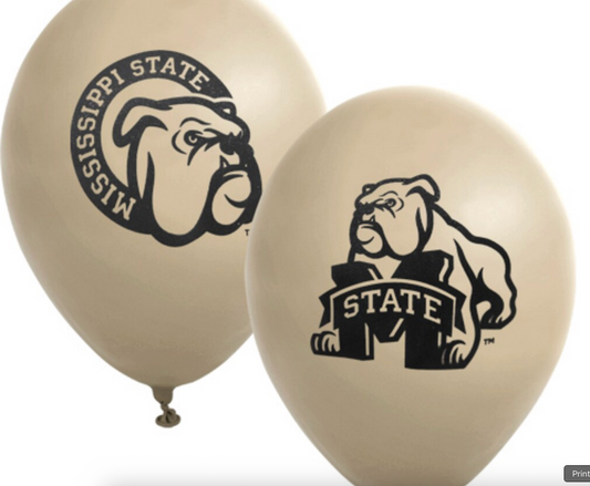 Mississippi State University Bulldogs Latex Party Balloons 10 pack