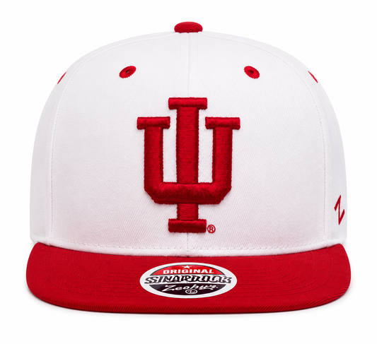 Indiana Hoosiers NCAA Zephyr White Two-Tone Adjustable Snapback Hat NWT