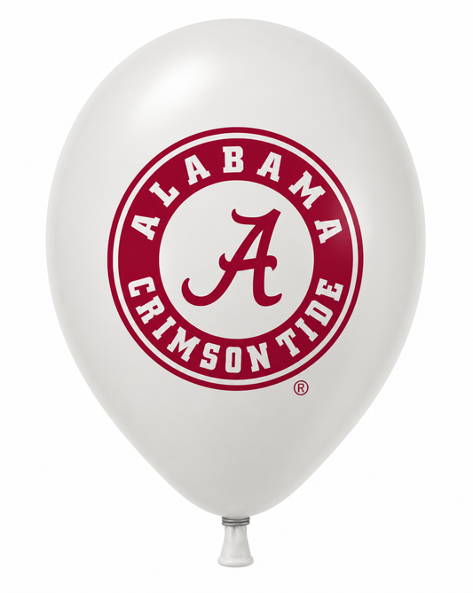 Alabama Crimson Tide NCAA College white/cream 11" Latex Balloons (pk of 10)