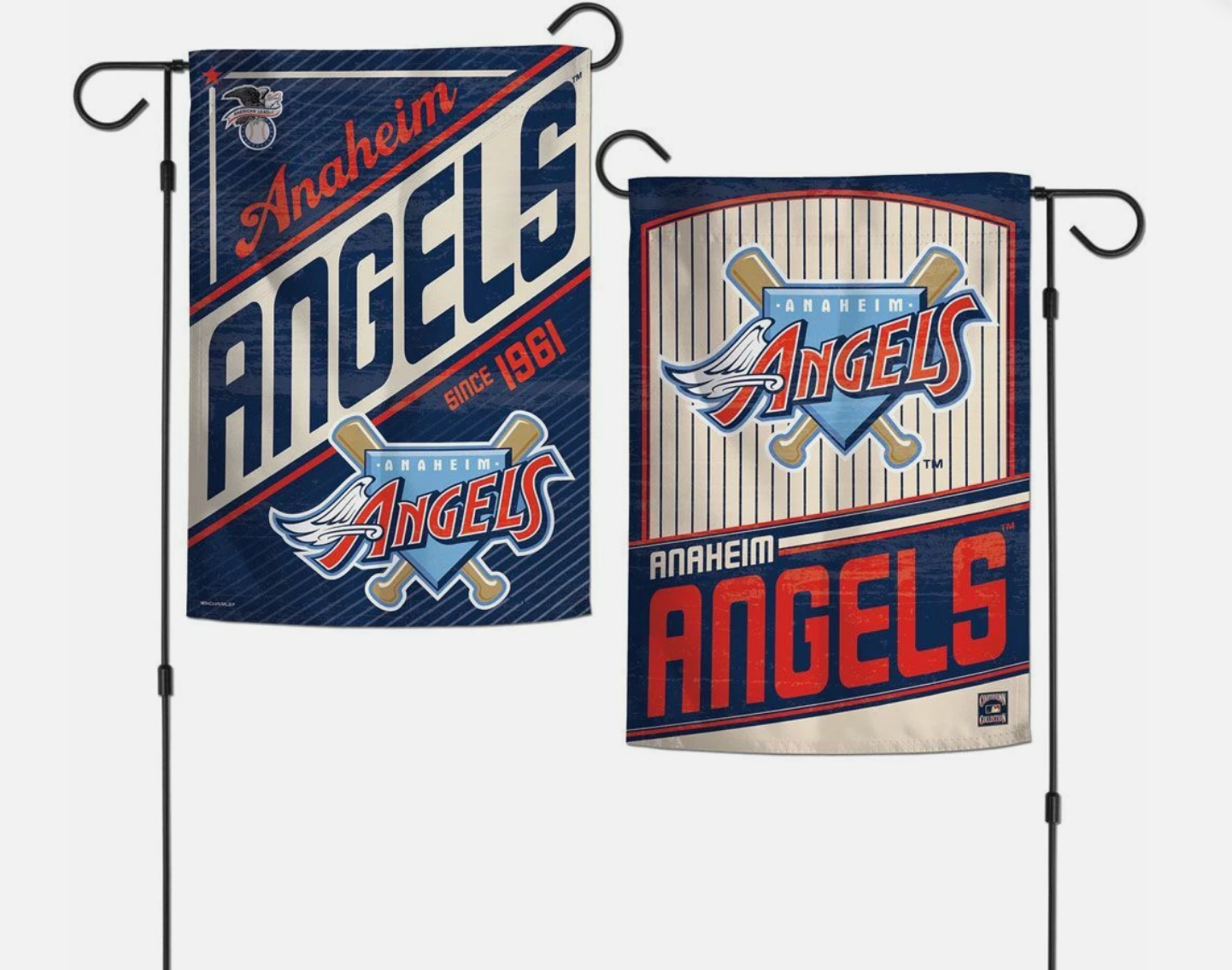 ANAHEIM ANGELS COOPERSTOWN COLLECTION 12"X18" 2-SIDED GARDEN FLAG WINCRAFT