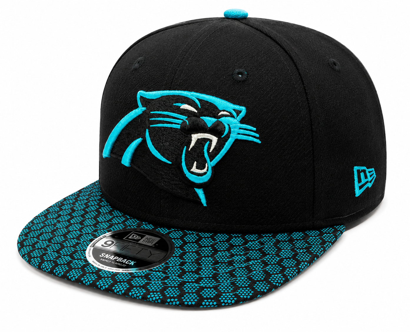Carolina Panthers New Era 9Fifty OTF Snapback Hat Black/Panther Blue Rare Find