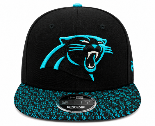 Carolina Panthers New Era 9Fifty OTF Snapback Hat Black/Panther Blue Rare Find