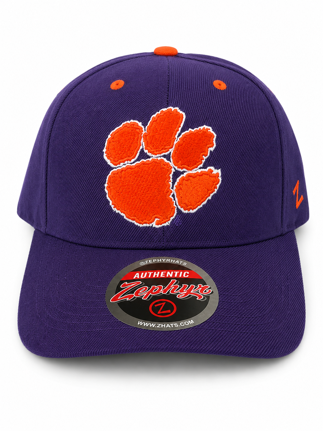 Clemson Tigers NCAA Purple/Orange Paw Zephyr Competitor Cap Snapback Hat Adjustable