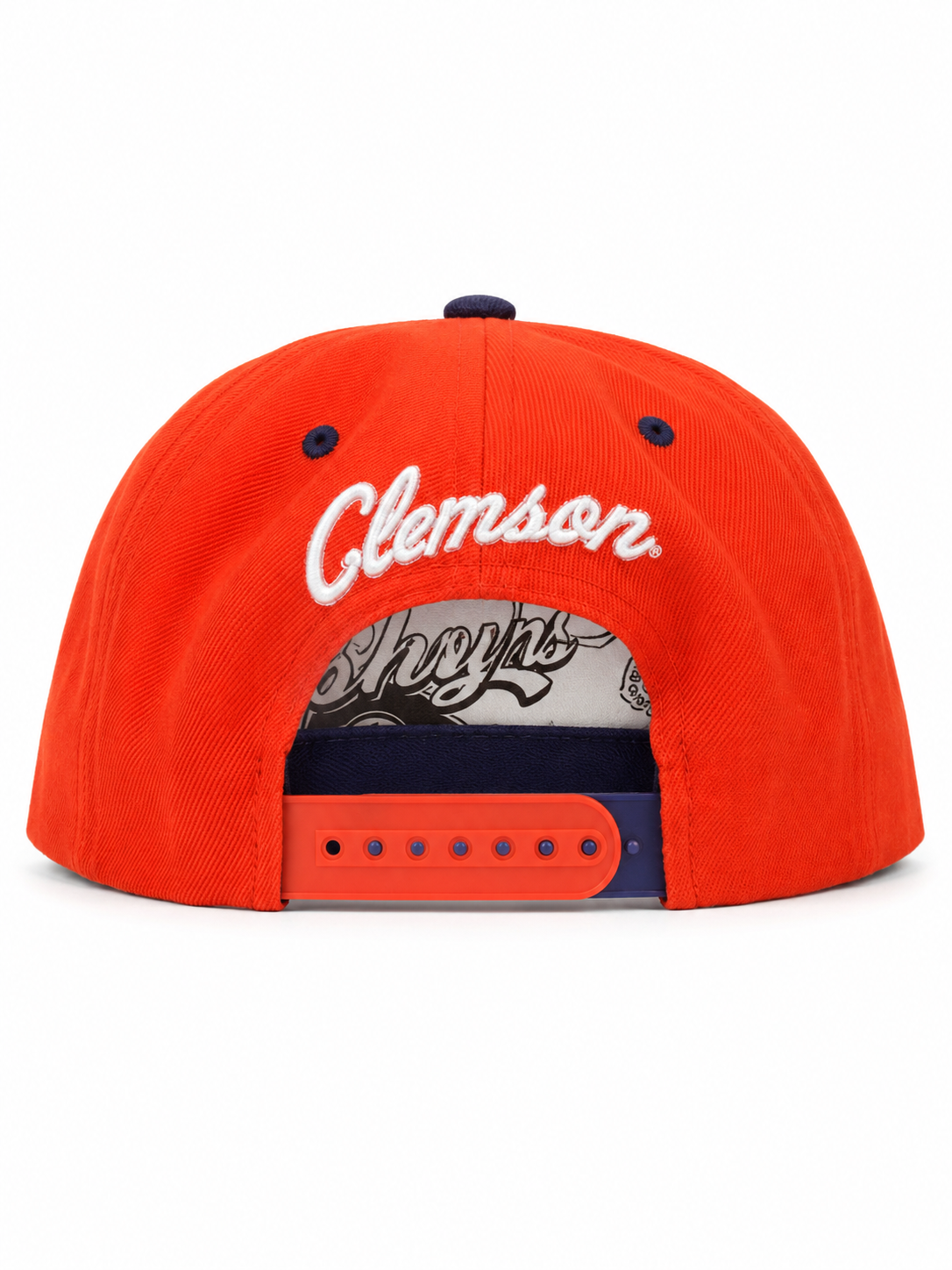 Clemson Tigers NCAA White Paw Zephyr Z11 Flat Bil Snapback Hat Adjustable