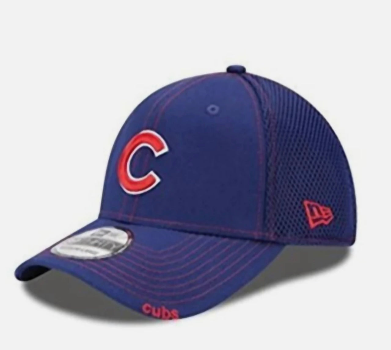 New Era Chicago Cubs MLB Team Classic C Logo Red/Blue 39Thirty Flex Fit Hat Cap