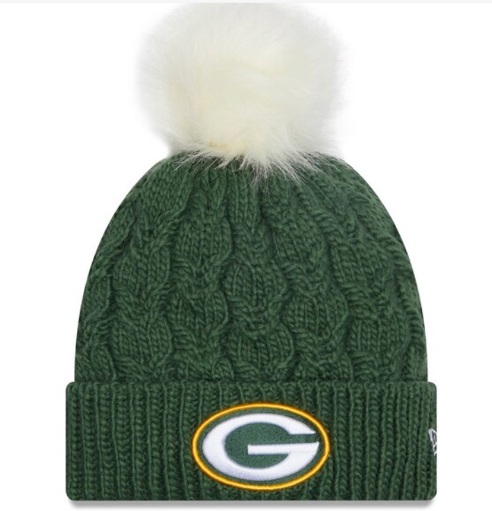 Green Bay Packers Women's Luxe Knit Beanie With Fur Lining