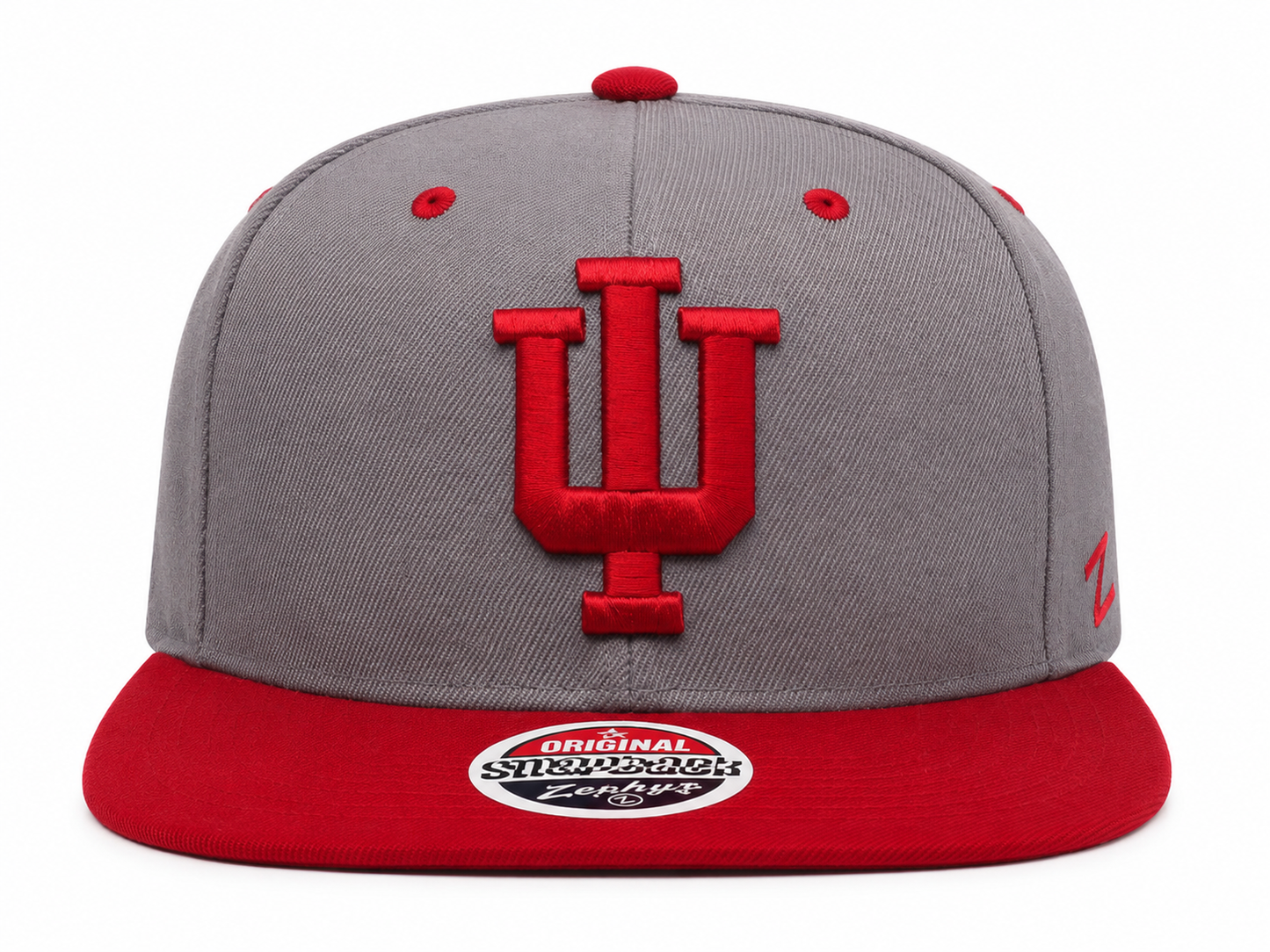 Indiana Hoosiers NCAA Zephyr Grey/Crimson Z11 Snapback Adjustable Hat - OSFA