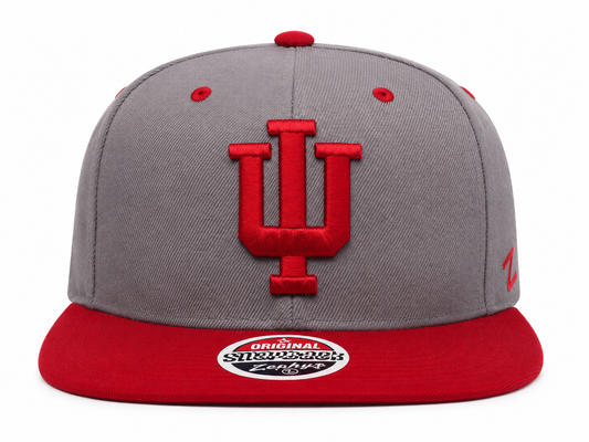 Indiana Hoosiers NCAA Zephyr Grey/Crimson Z11 Snapback Adjustable Hat - OSFA