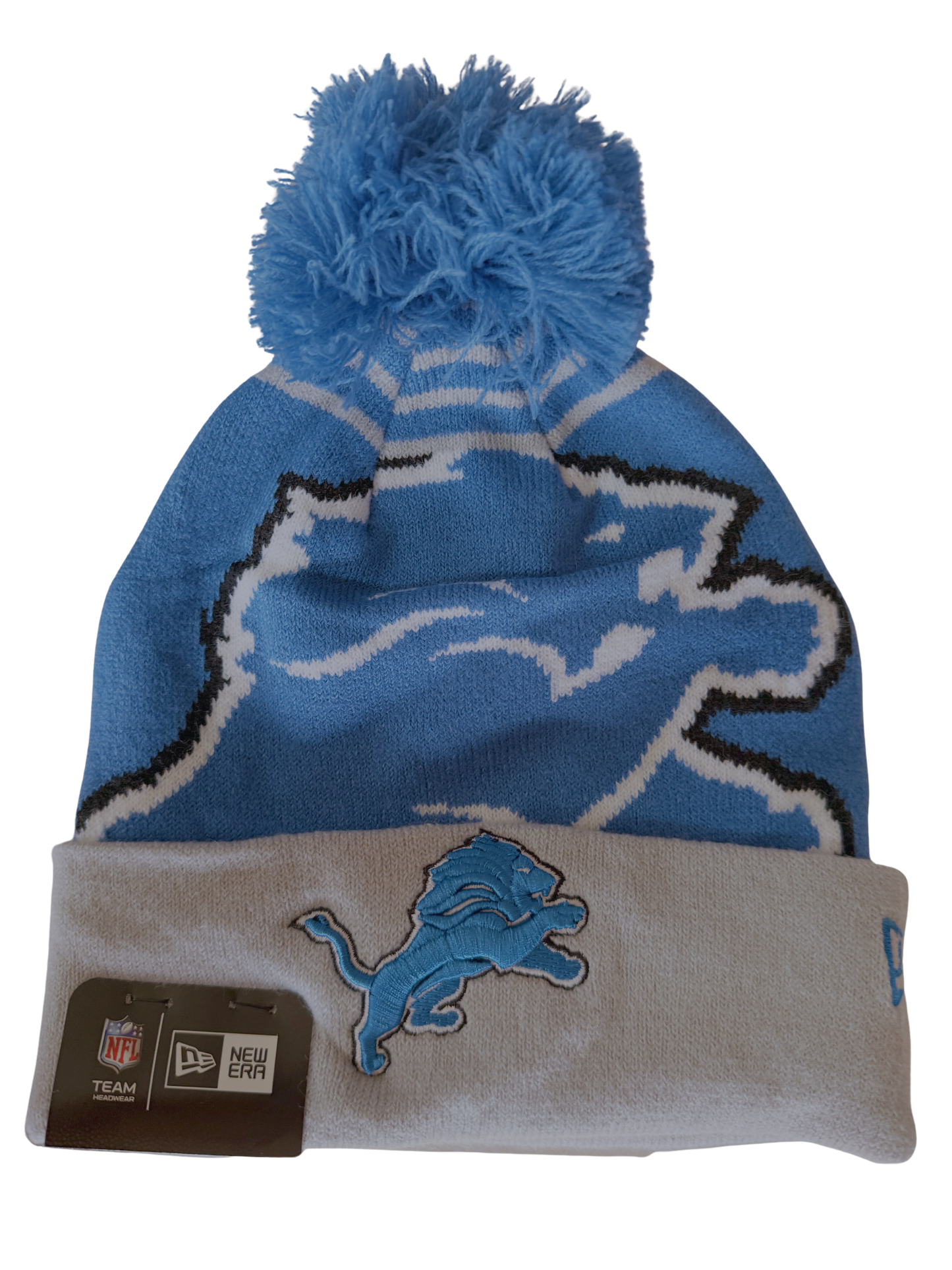 Detroit Lions NFL New Era Whiz 2 Knit Pom Beanie