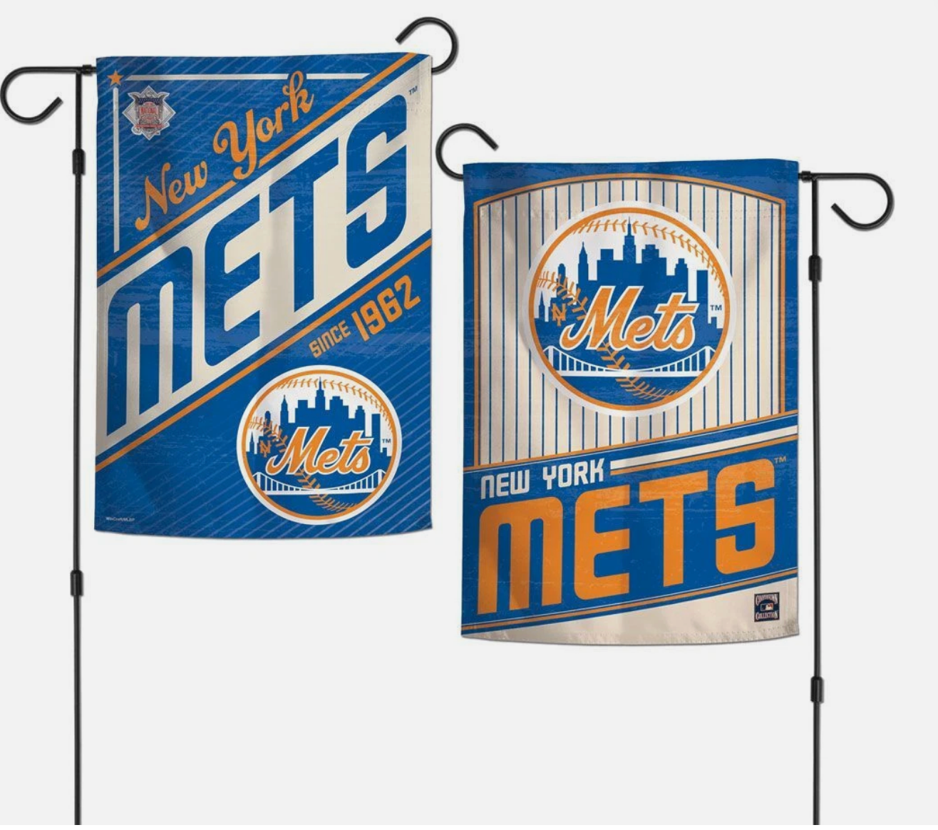 NEW YORK METS COOPERSTOWN COLLECTION 12"X18" 2-SIDED GARDEN FLAG RETRO