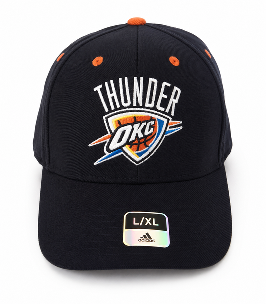 OKC Thunder Structured Flex Fit Cap – Black (L/XL)