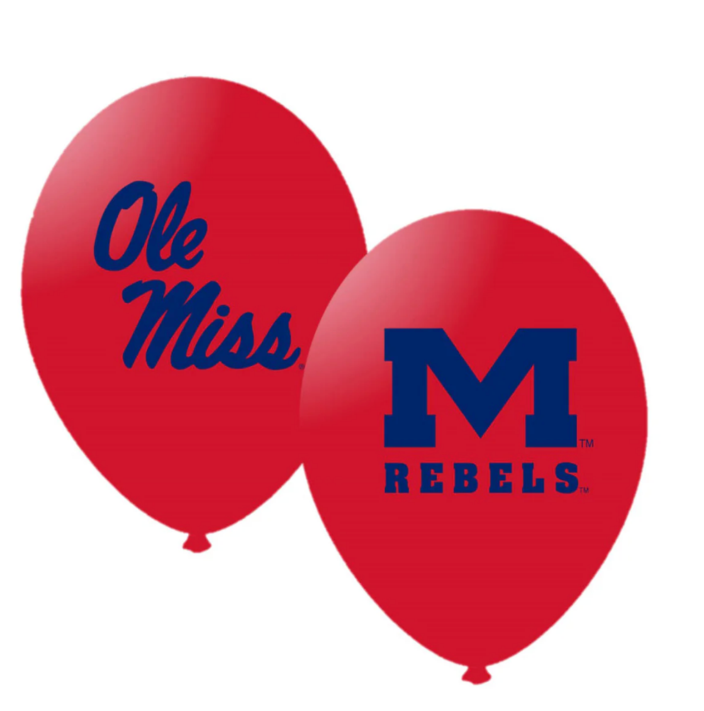 Ole Miss, University of Mississippi Latex Party Balloons 10 pack