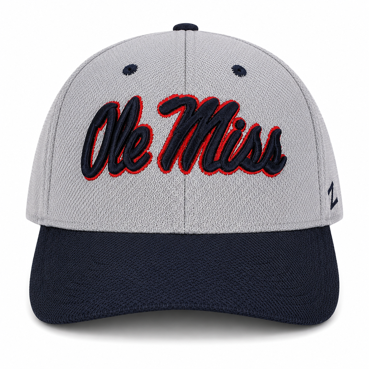 Zephyr Ole Miss Rebels Flex Fitted Hat – Grey/Navy