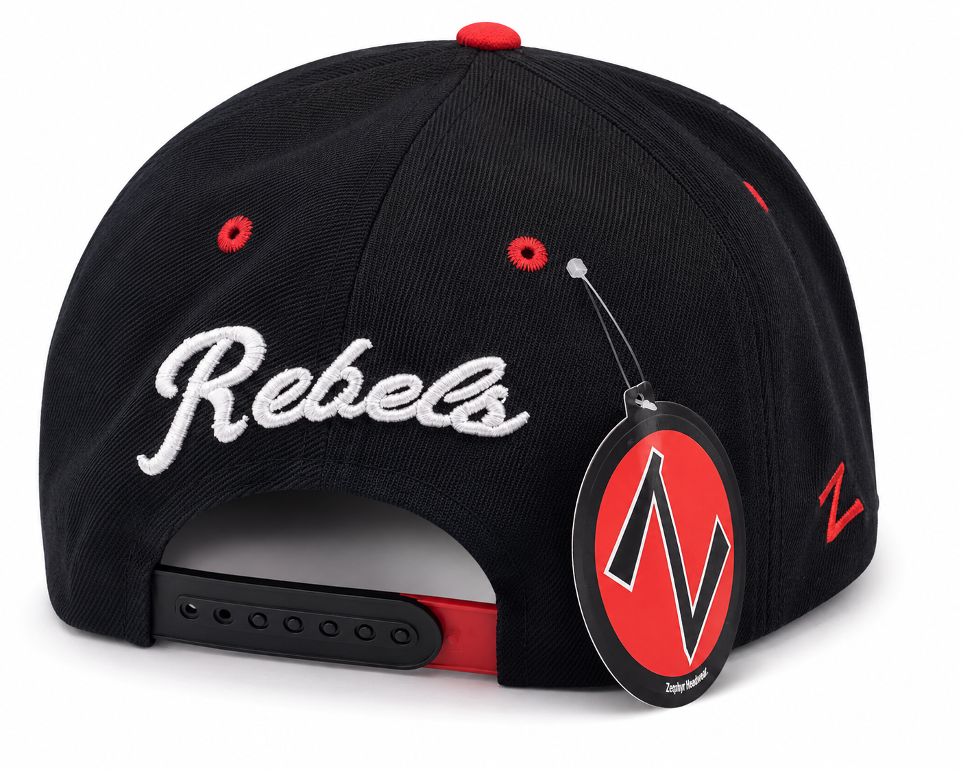Ole Miss Rebels NCAA Zephyr Snapback Hat Navy/Red. Hotty Toddy