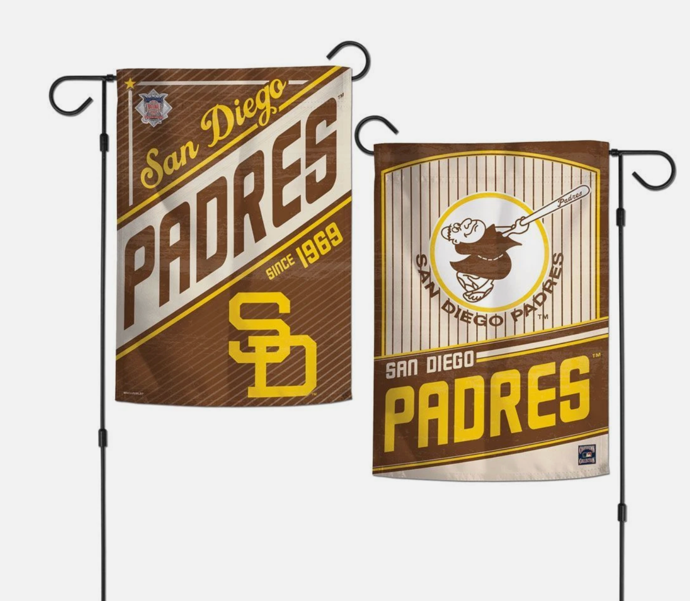 SAN DIEGO PADRES COOPERSTOWN COLLECTION 12"X18" 2-SIDED GARDEN FLAG RETRO