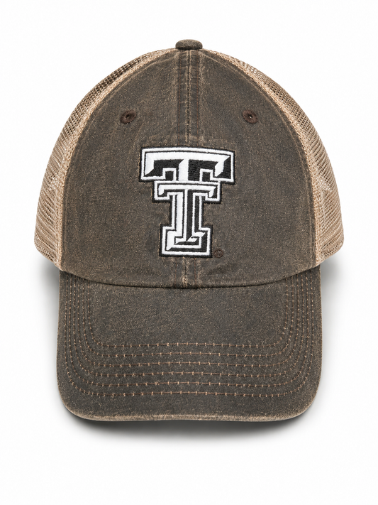 Texas Tech Red Raiders Distressed Camo Offroad Trucker Hat Top of the World