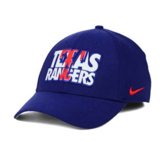 Nike Dri-FIT Flex Hat – Texas Rangers (Royal, L/XL)