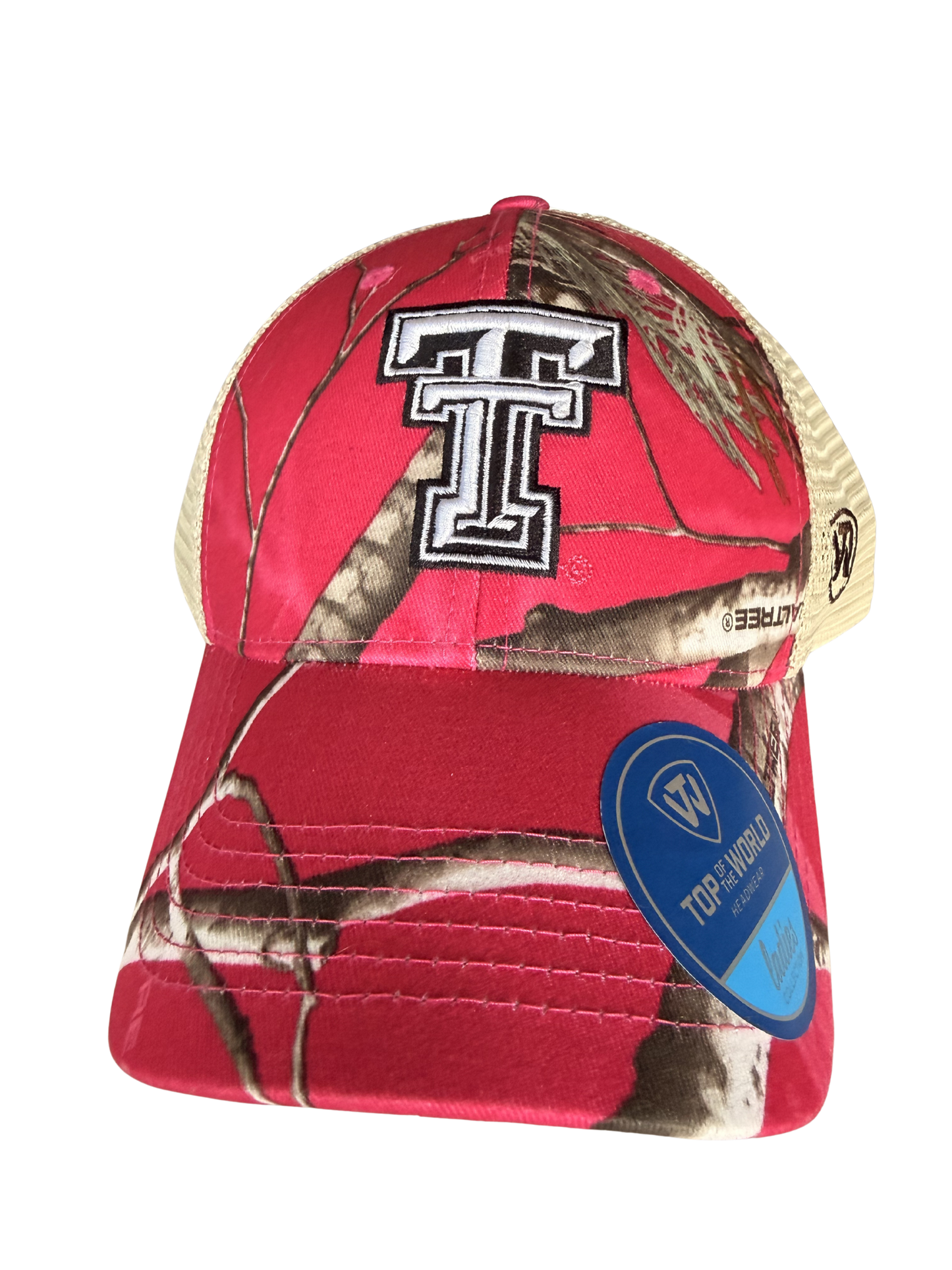 Texas Tech Red Raiders Realtree Pink Camo Offroad Trucker Hat Top of the World