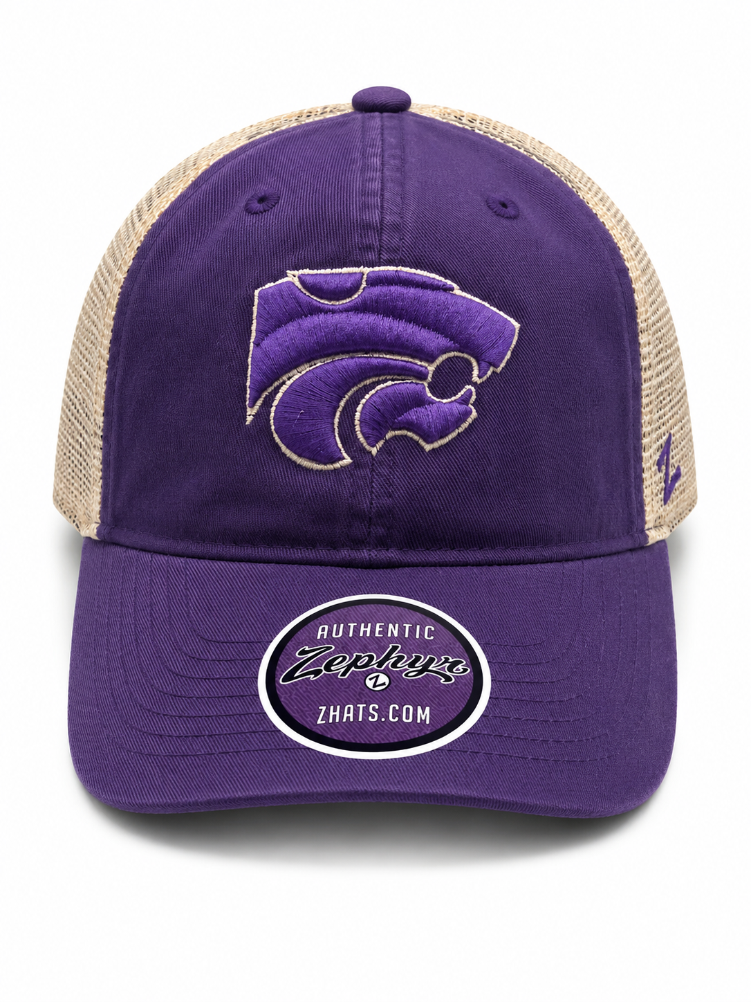 Kansas State University Wildcats Adjustable Distressed Trucker Hat by Zephyr